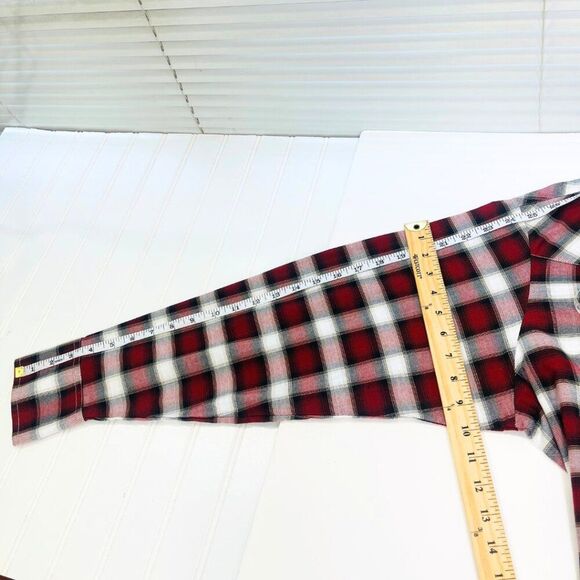 Men's Plaid Print Long Sleeve Pearl Snap Western Shirt Size XL - Picture 10 of 13